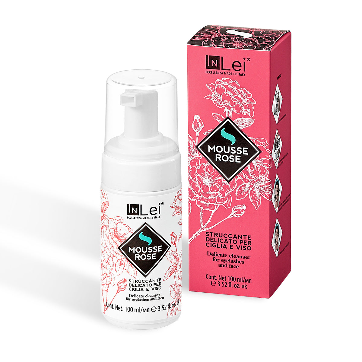 Rose foaming lash shampoo